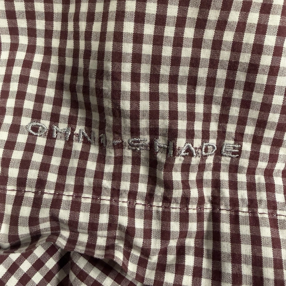 Columbia PFG Texas A&M Aggies Super Bonehead Fishing Shirt Gingham Mens M - Picture 3 of 6